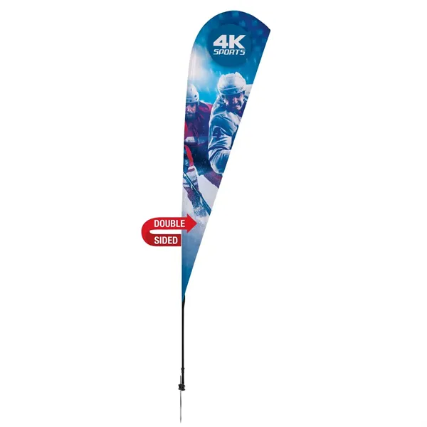 11.5' Streamline Teardrop Sail Sign Flag, 2-Sided, Spike - 11.5' Streamline Teardrop Sail Sign Flag, 2-Sided, Spike - Image 0 of 4