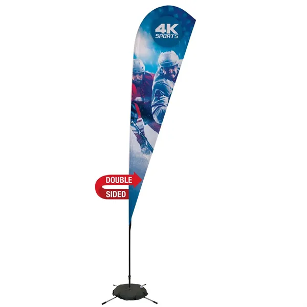 11.5' Streamline Teardrop Sail Sign Flag, 2-Sided, Scissor - 11.5' Streamline Teardrop Sail Sign Flag, 2-Sided, Scissor - Image 0 of 4