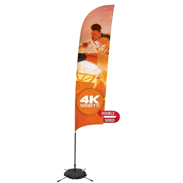 13' Streamline Razor Sail Sign Flag, 2-Sided, Scissor Base - 13' Streamline Razor Sail Sign Flag, 2-Sided, Scissor Base - Image 0 of 6