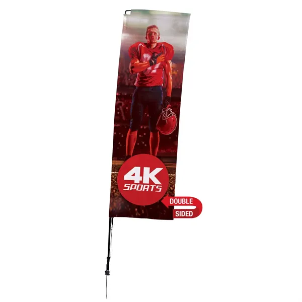 10' Streamline Rectangle Sail Sign Flag, 2-Sided, Spike - 10' Streamline Rectangle Sail Sign Flag, 2-Sided, Spike - Image 0 of 4