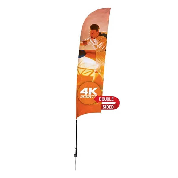 13' Streamline Razor Sail Sign Flag, 2-Sided, Ground Spike - 13' Streamline Razor Sail Sign Flag, 2-Sided, Ground Spike - Image 0 of 5