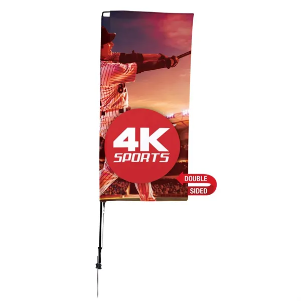 7' Streamline Rectangle Sail Sign Flag, 2-Sided, Spike - 7' Streamline Rectangle Sail Sign Flag, 2-Sided, Spike - Image 0 of 4