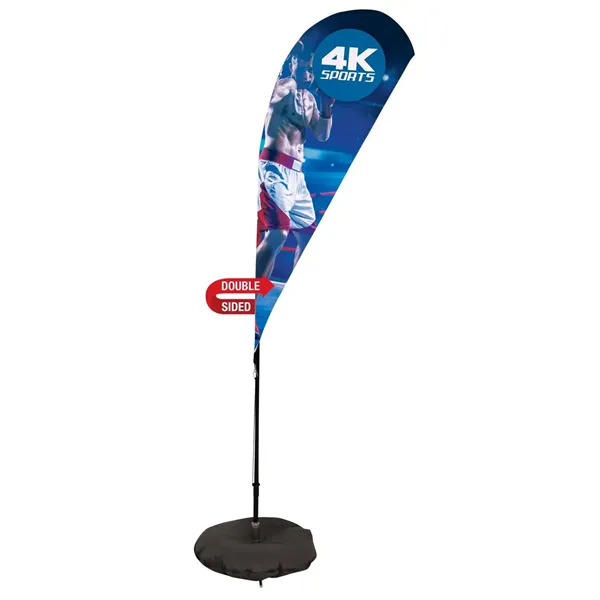 6' Streamline Teardrop Sail Sign Flag,2-Sided,3-Leg Scissor - 6' Streamline Teardrop Sail Sign Flag,2-Sided,3-Leg Scissor - Image 0 of 4