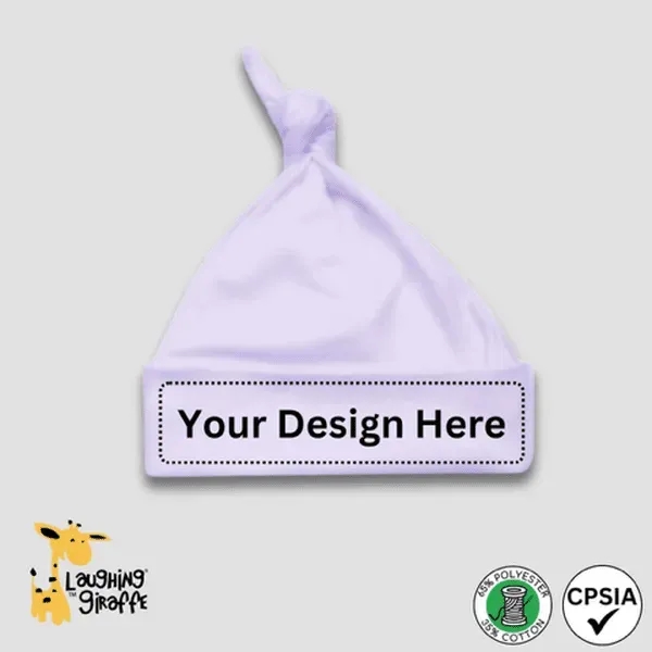 Baby Knotted Beanie Hats Poly Blend - Laughing Giraffe® - Baby Knotted Beanie Hats Poly Blend - Laughing Giraffe® - Image 5 of 5