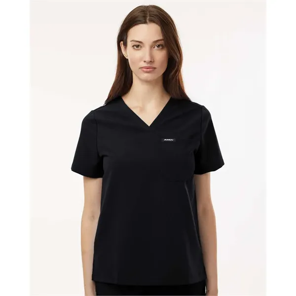 Jaanuu Women's Rhena Essential 1-Pocket Scrub V-Neck Top - Jaanuu Women's Rhena Essential 1-Pocket Scrub V-Neck Top - Image 0 of 35