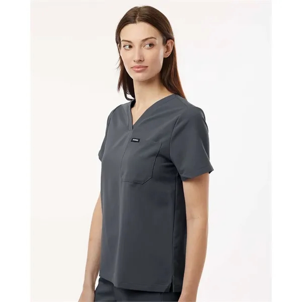 Jaanuu Women's Rhena Essential 1-Pocket Scrub V-Neck Top - Jaanuu Women's Rhena Essential 1-Pocket Scrub V-Neck Top - Image 17 of 35