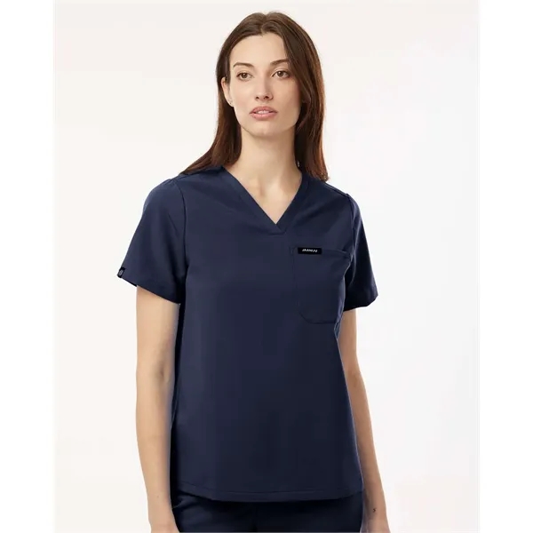 Jaanuu Women's Rhena Essential 1-Pocket Scrub V-Neck Top - Jaanuu Women's Rhena Essential 1-Pocket Scrub V-Neck Top - Image 28 of 35