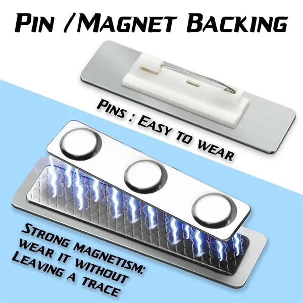 Custom Engraved Name Tag Badges, Multiple Size Available - Custom Engraved Name Tag Badges, Multiple Size Available - Image 1 of 3