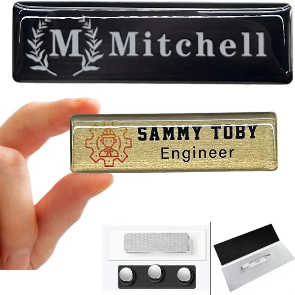Full Color Acrylic Name Badge with Pin or Magnet - Full Color Acrylic Name Badge with Pin or Magnet - Image 0 of 4