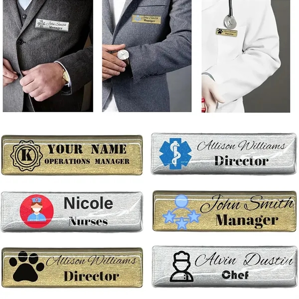 Full Color Acrylic Name Badge with Pin or Magnet - Full Color Acrylic Name Badge with Pin or Magnet - Image 2 of 4