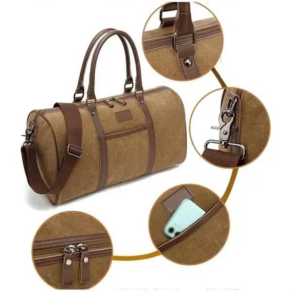 Canvas Travel Duffel Bag - Canvas Travel Duffel Bag - Image 2 of 4