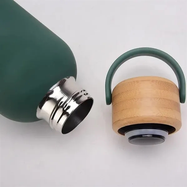 Thermos Cup With Bamboo Lid And Handle - Thermos Cup With Bamboo Lid And Handle - Image 3 of 4