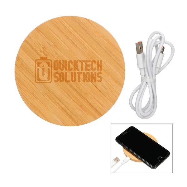 15W Eco Charge Qi Wireless Bamboo Pad (Laser Engraved) - 15W Eco Charge Qi Wireless Bamboo Pad (Laser Engraved) - Image 0 of 0