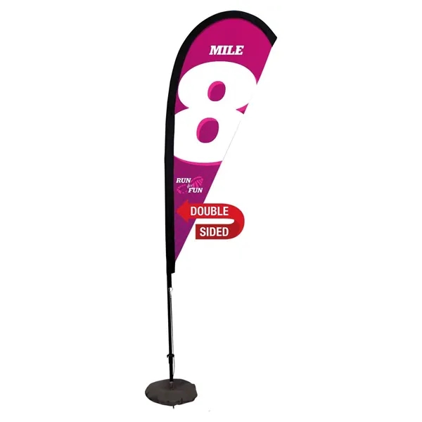 6' Premium Teardrop Sail Sign Flag, 2-Sided, Scissor Base - 6' Premium Teardrop Sail Sign Flag, 2-Sided, Scissor Base - Image 0 of 5
