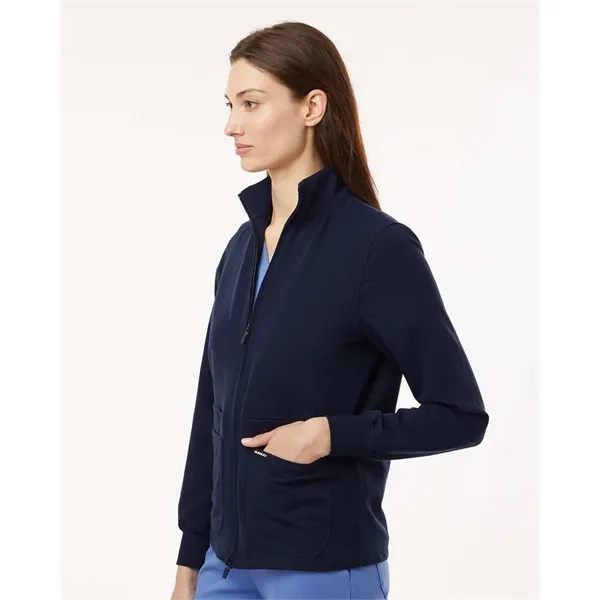 Jaanuu Women's Ceri Essential Full-Zip 6-Pocket Scrub Jacket - Jaanuu Women's Ceri Essential Full-Zip 6-Pocket Scrub Jacket - Image 11 of 11