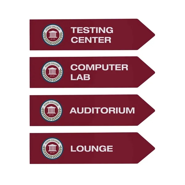 Wayfinding Arrow Sign Post Set of Four Graphic Signs - Wayfinding Arrow Sign Post Set of Four Graphic Signs - Image 0 of 0
