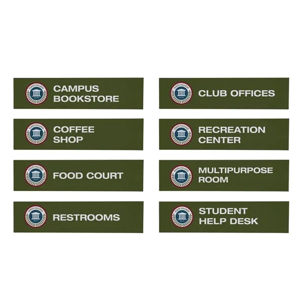 Wayfinding Rectangle Sign Post Set of Eight Graphic Signs - Wayfinding Rectangle Sign Post Set of Eight Graphic Signs - Image 0 of 0
