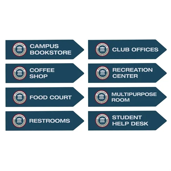 Wayfinding Arrow Sign Post Set of Eight Graphic Signs - Wayfinding Arrow Sign Post Set of Eight Graphic Signs - Image 0 of 0
