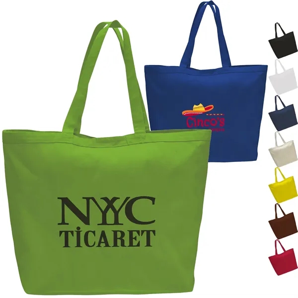 12 oz. Big Cotton Canvas Tote Bag USA Decorated (23" x 17") - 12 oz. Big Cotton Canvas Tote Bag USA Decorated (23" x 17") - Image 0 of 10