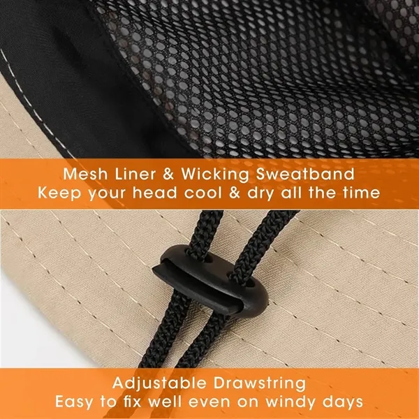 Fishing Hat with Wide Brim Cooling Mesh - Fishing Hat with Wide Brim Cooling Mesh - Image 2 of 5