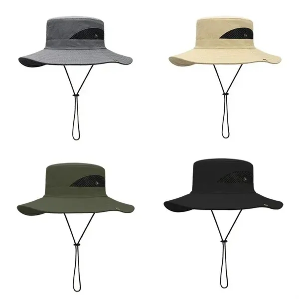 Fishing Hat with Wide Brim Cooling Mesh - Fishing Hat with Wide Brim Cooling Mesh - Image 5 of 5