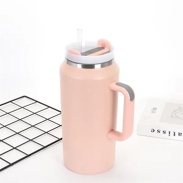 64oz Large Mug Tumbler with Handle and Straw Lid - 64oz Large Mug Tumbler with Handle and Straw Lid - Image 2 of 12