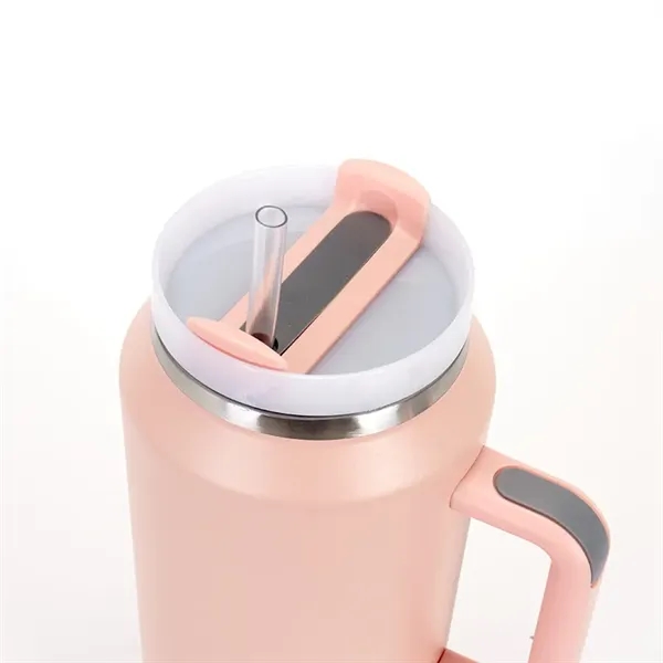 64oz Large Mug Tumbler with Handle and Straw Lid - 64oz Large Mug Tumbler with Handle and Straw Lid - Image 4 of 12