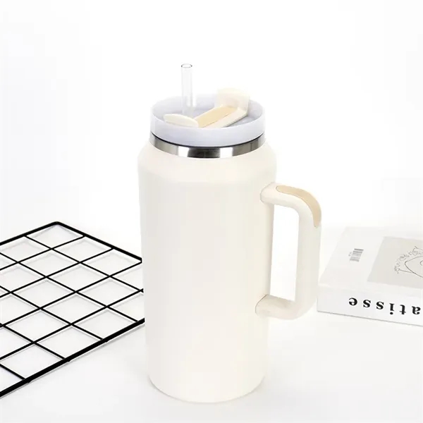 64oz Large Mug Tumbler with Handle and Straw Lid - 64oz Large Mug Tumbler with Handle and Straw Lid - Image 6 of 12