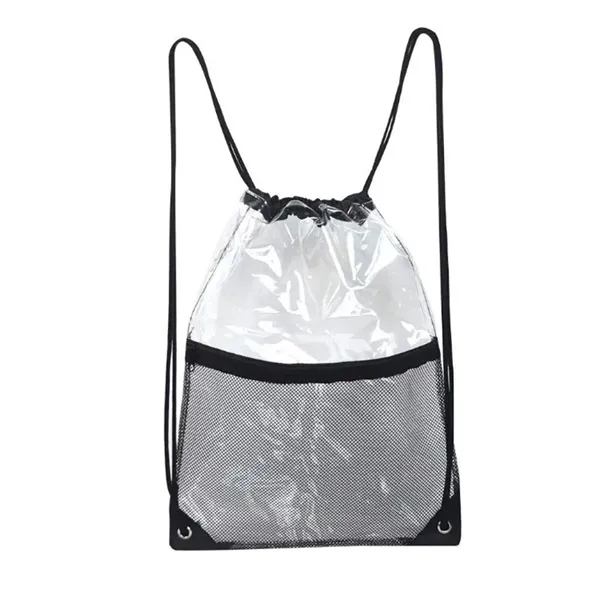PVC With Mesh Pockets Backpack - PVC With Mesh Pockets Backpack - Image 4 of 4