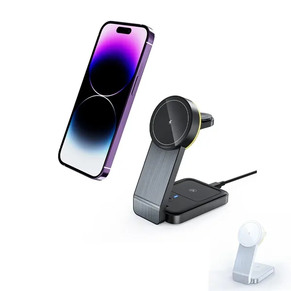 3-In-1 Foldable Wireless Charger - 3-In-1 Foldable Wireless Charger - Image 0 of 4