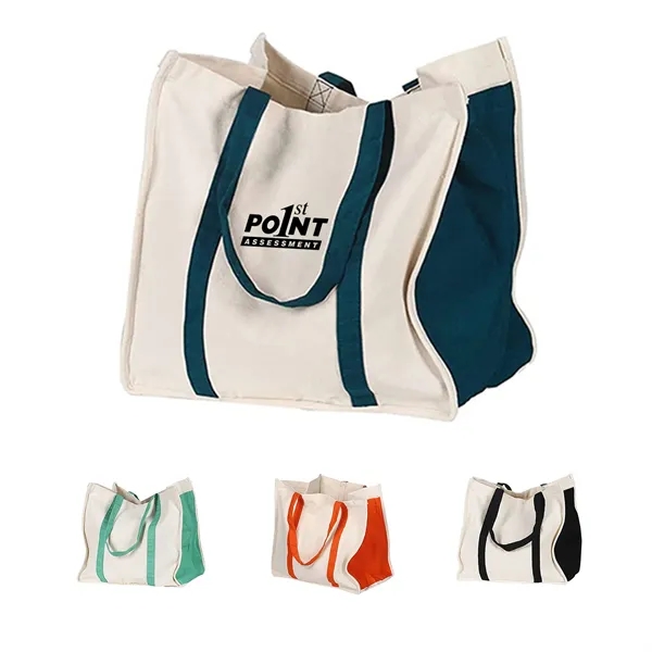 Reusable Cotton Canvas Grocery Tote Bags - Reusable Cotton Canvas Grocery Tote Bags - Image 0 of 5