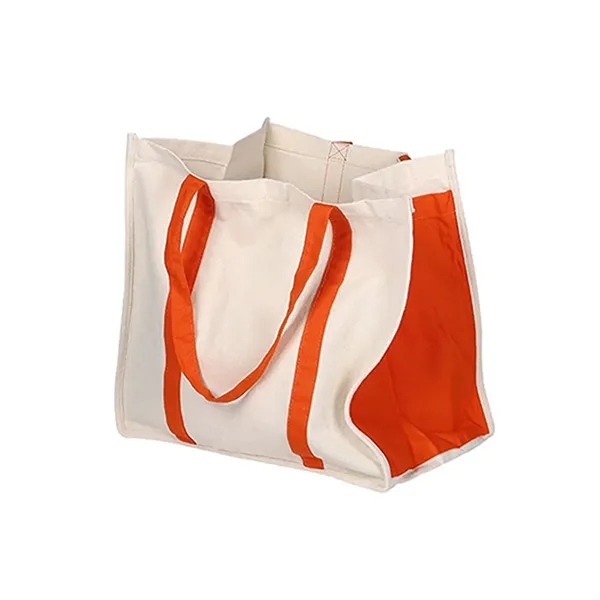 Reusable Cotton Canvas Grocery Tote Bags - Reusable Cotton Canvas Grocery Tote Bags - Image 2 of 5