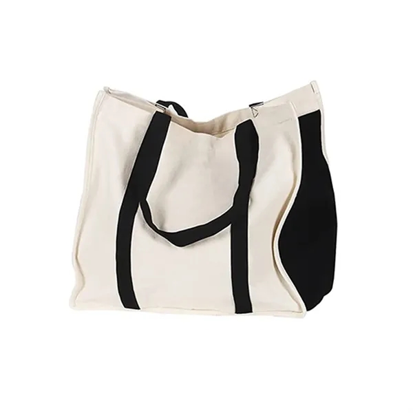 Reusable Cotton Canvas Grocery Tote Bags - Reusable Cotton Canvas Grocery Tote Bags - Image 3 of 5
