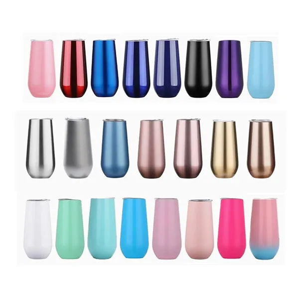 6oz Insulated Stainless Steel Campagne Flute - 6oz Insulated Stainless Steel Campagne Flute - Image 0 of 4