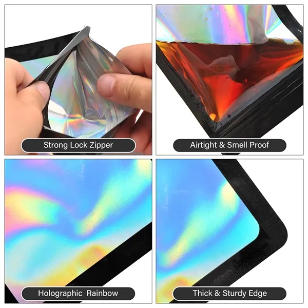 Holographic Resealable Foil Pouch Mylar Bag for Storage - Holographic Resealable Foil Pouch Mylar Bag for Storage - Image 1 of 8