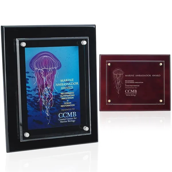 Floating Glass Plaque - 8" x 10" - Floating Glass Plaque - 8" x 10" - Image 1 of 2