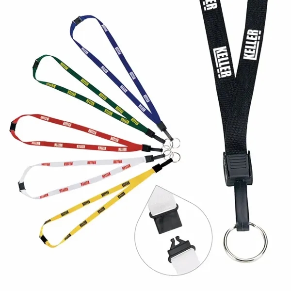 1/2" Breakaway Lanyard with Key Ring - 1/2" Breakaway Lanyard with Key Ring - Image 0 of 2