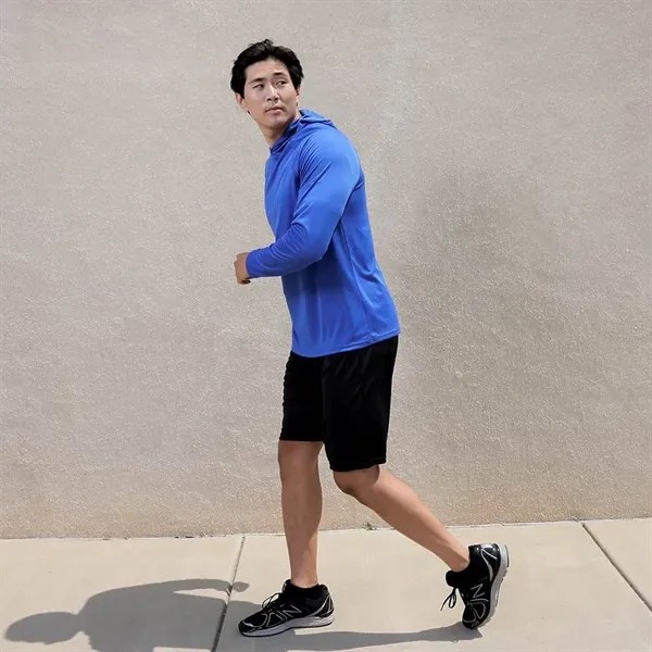 A4 Apparel 5 Star Cooling Performance Long Sleeve Hooded Tee - A4 Apparel 5 Star Cooling Performance Long Sleeve Hooded Tee - Image 0 of 24