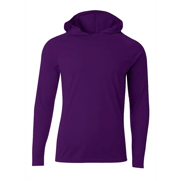 A4 Apparel 5 Star Cooling Performance Long Sleeve Hooded Tee - A4 Apparel 5 Star Cooling Performance Long Sleeve Hooded Tee - Image 14 of 24
