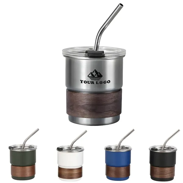 1Oz Stainless Steel Tumbler Shot Glass With Straw - 1Oz Stainless Steel Tumbler Shot Glass With Straw - Image 0 of 4