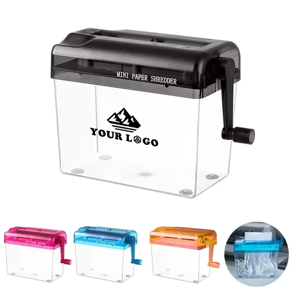 Mini Hand-cranked Paper Shredder - Mini Hand-cranked Paper Shredder - Image 0 of 5