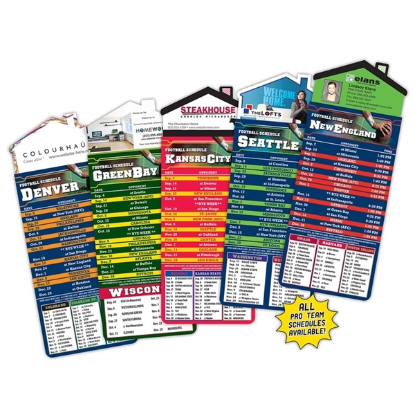 Magna-Card House Shape Magnet - Football Schedules (3.5x9) - Magna-Card House Shape Magnet - Football Schedules (3.5x9) - Image 0 of 0