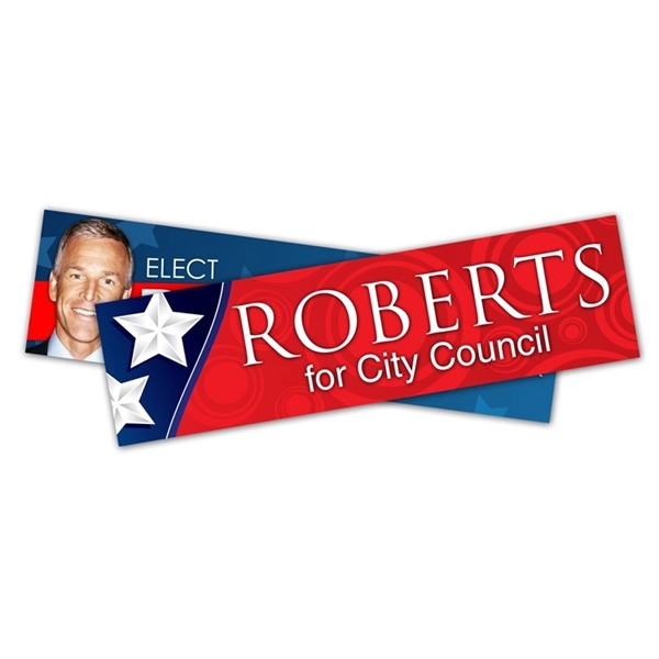 Political Campaign Bumper Sticker - UV-Coated Vinyl (11x3) - Political Campaign Bumper Sticker - UV-Coated Vinyl (11x3) - Image 0 of 0