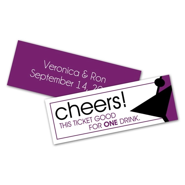 Wedding Drink Tickets (2.75x1) - Extra-Thick UV-Coated (1S) - Wedding Drink Tickets (2.75x1) - Extra-Thick UV-Coated (1S) - Image 0 of 0