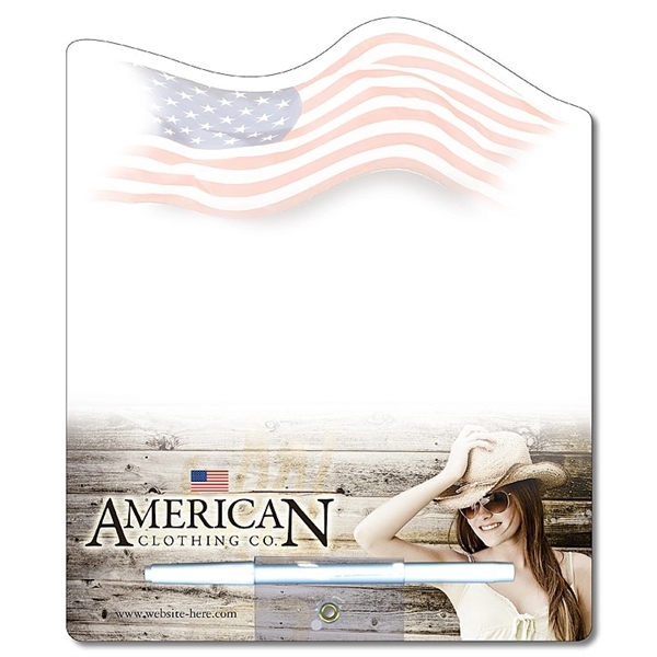 Memo Board - 8.5x10.125 Laminated Shaped (Flag) - 14 pt. - Memo Board - 8.5x10.125 Laminated Shaped (Flag) - 14 pt. - Image 0 of 0