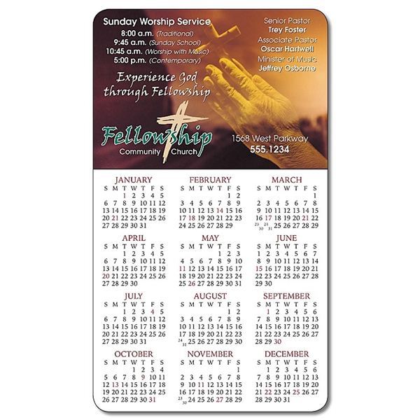 Religious Calendar Magnet - 3.5x6 Round Corners - 25 mil. - Religious Calendar Magnet - 3.5x6 Round Corners - 25 mil. - Image 0 of 0