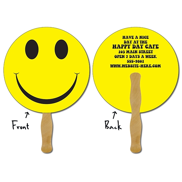 Hand Fan - 8.5 Inch Diameter Circle Laminated - 14 pt. - Hand Fan - 8.5 Inch Diameter Circle Laminated - 14 pt. - Image 0 of 0