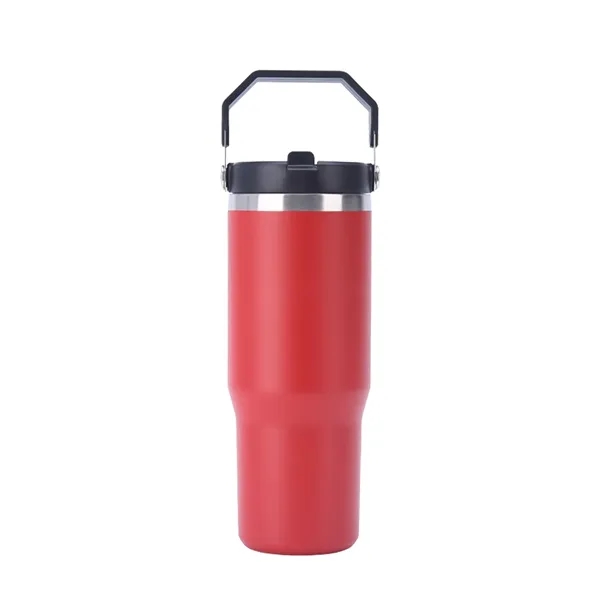 30oz Portable Flip-Straw Insulated Tumbler w/ Carrying Top - 30oz Portable Flip-Straw Insulated Tumbler w/ Carrying Top - Image 2 of 6
