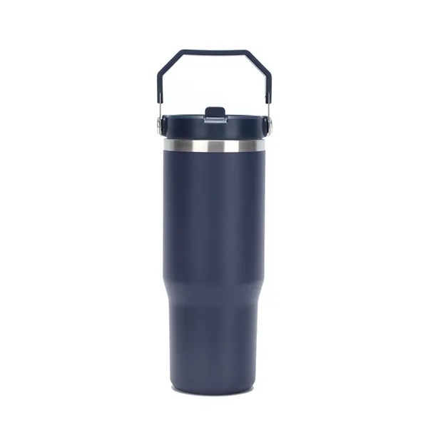30oz Portable Flip-Straw Insulated Tumbler w/ Carrying Top - 30oz Portable Flip-Straw Insulated Tumbler w/ Carrying Top - Image 4 of 6