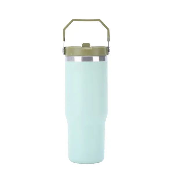 30oz Portable Flip-Straw Insulated Tumbler w/ Carrying Top - 30oz Portable Flip-Straw Insulated Tumbler w/ Carrying Top - Image 6 of 6